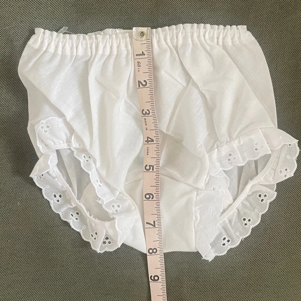 Vintage Christmas Baby Matching Set Bib and Bloomers Embroidered NWT